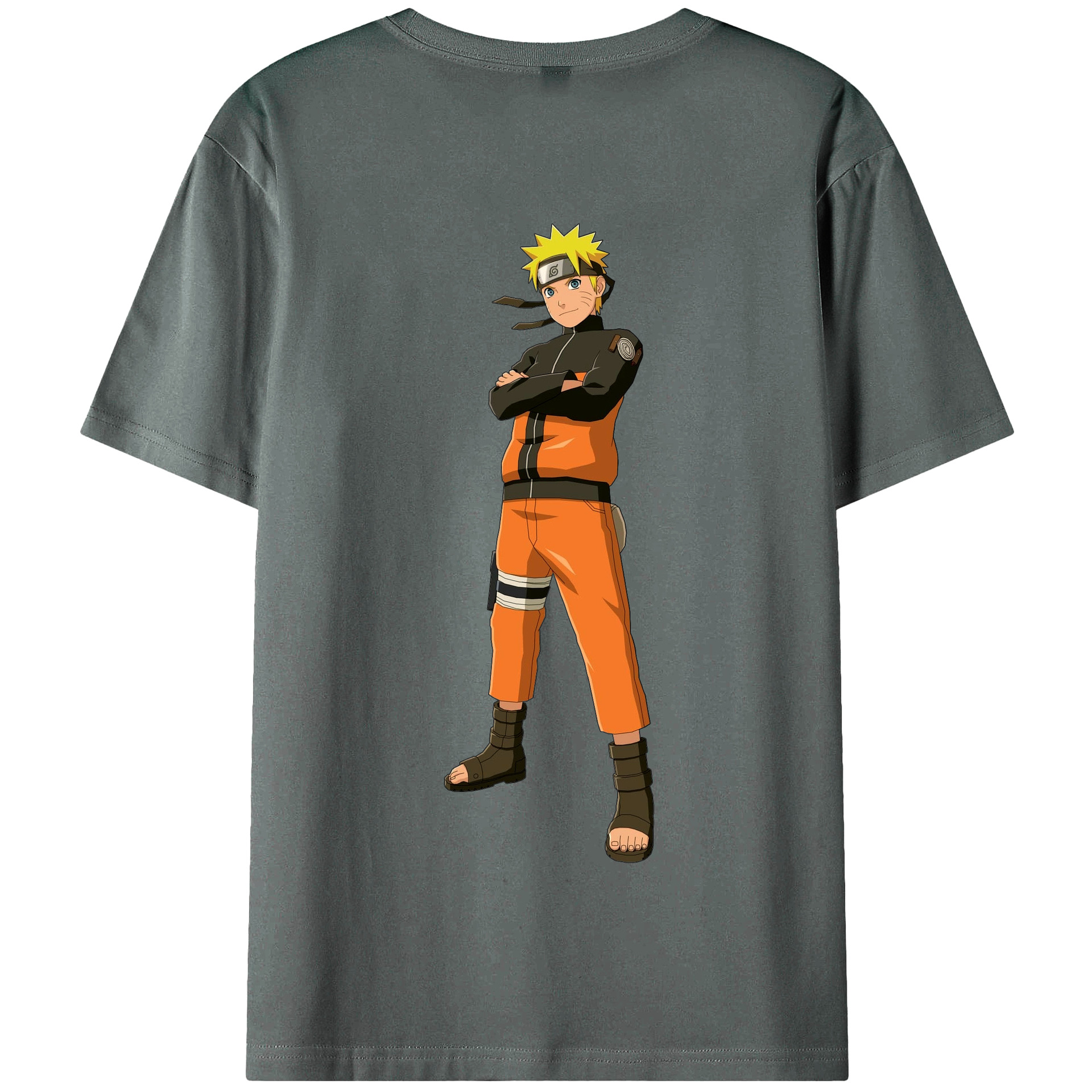 （画像用） NARUTO -ナルト- うずまき ナルト Uzumaki Naruto 綿100％半袖Tシャツ（背面プリント）